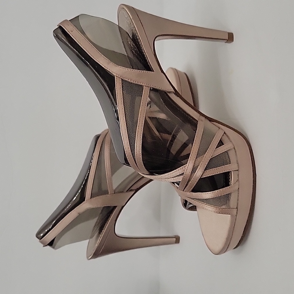 ADRIANNA PAPELL ADRI SHEA SATIN STRAPPY SANDAL
